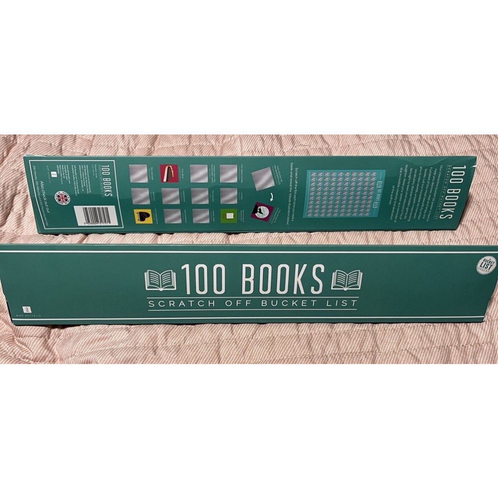 100 Books Bucket List Scratch Poster